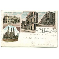 CIUDAD DE BUENOS AIRES TIPO GRUSS AUS ANTIGUA TARJETA POSTAL